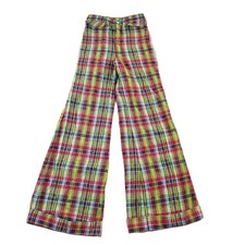 Vintage 1960s 1970s Flare Bell Bottom Pants Women's Small 25 x 32