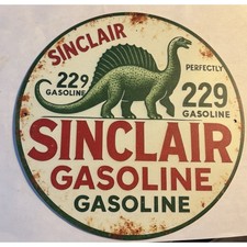Dino Sinclair Service Metal Sign Used Retro S...