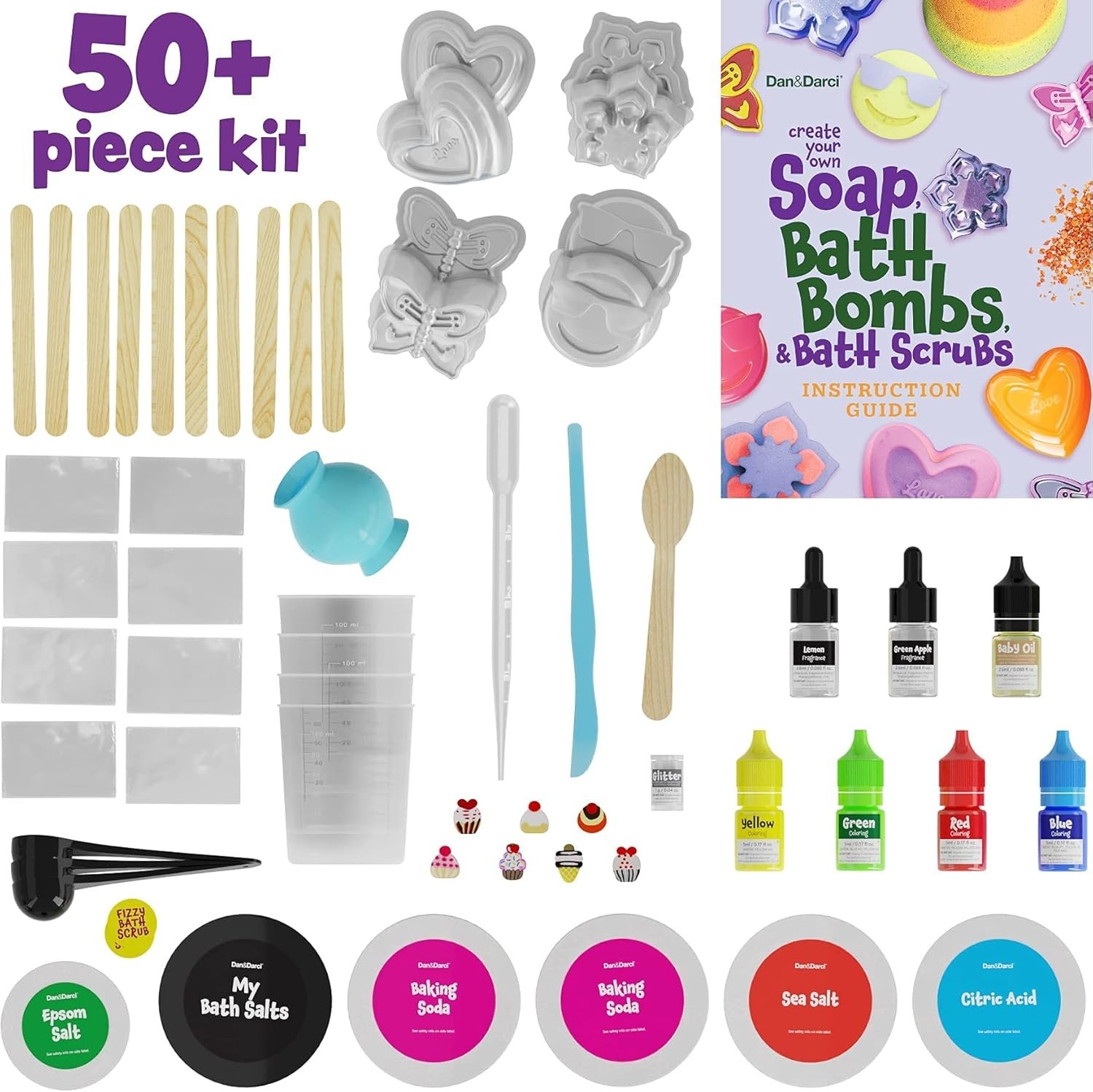 3-in-1 Spa Science Kit for Kids: Soap & Bath Bomb Making - 30 DIY Projects