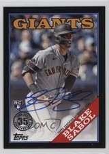 2023 Update 1988 Topps Baseball Black 196/199 Blake Sabol #88BAU-BSA Auto 18gt
