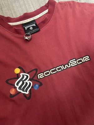 Vintage 90s Rocawear Long Sleeve Red Atoms Atomic Size Large