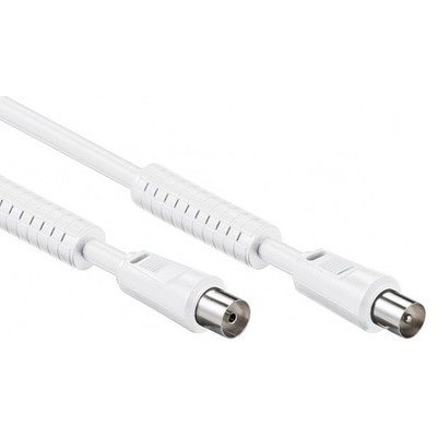 TV Antennenkabel 100dB 3m Koaxial Stecker - Koaxial Kupplung für Fernseher