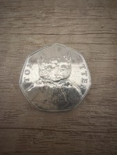 Tom Kitten 2017 Fifty Pence Coin, Beatrix Potter Collection, Circulated