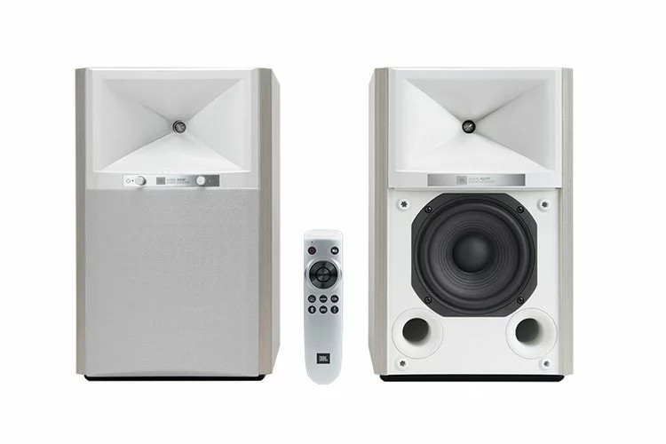 DDP JBL 4305P Powered Studio Monitor Wireless Speakers Pair White New JDM