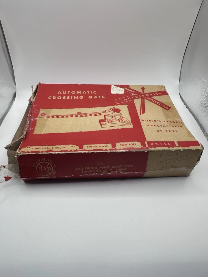 Louis Marx & Co Automatic Crossing Gate Railroad Accessories #428 Original Box - Image 3 of 4