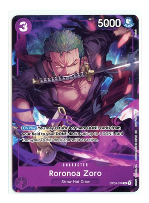 #ad Roronoa Zoro Welcome Pack Vol 2 Regular OP09 076 R One Piece Promotion Card LP $8.98