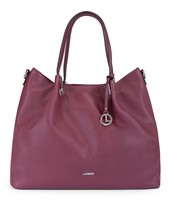 L.Credi Ebony Shopper Shopper Schultertasche Tasche Cherry Shade Weinrot Neu