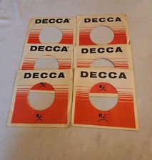 45 RPM 7" RECORD SLEEVES CO. SLEEVE 6 PACK SEE PHOTOS Decca Records SLV316