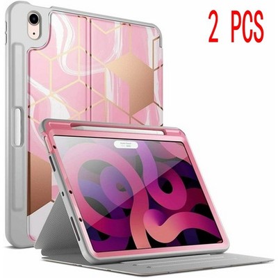 2 For iPad Air 4 / Air 5 Tablet Case Popshine Premium Stylish Folio Cover Pink