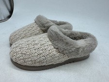 Dearfoams Slip On Women's Oatmeal Heather Memory Foam Slipper - Large 9-10 