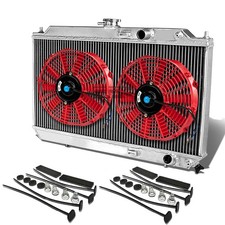 Fit Acura Integra Da9db2 Manual Two Rowcore Aluminum Chrome Radiatorred Fan
