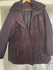 Kirsten Edle Weinrote Wattierte Jacke Damen 50 RV, Schalkragen ,Super Sitz TOP!