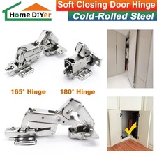 165/180 Degree Soft Closing Door Hinge Cabinet Cupboard Concealed Angular Corner