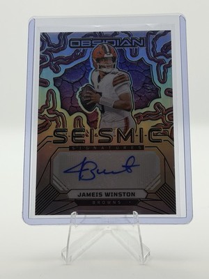 2024 Panini Obsidian Seismic Signatures Jameis Winston #SS-3 Silver /49 (AU)