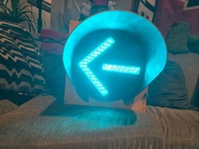 Traffic Signal Light 12" Green Arrow Econolite Very Clean LED with Visor