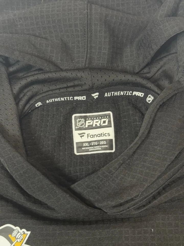 Moletom com capuz Pittsburgh Penguins NHL Fanatics autêntico profissional ouro preto masculino 2X grande - Imagem 4 de 4