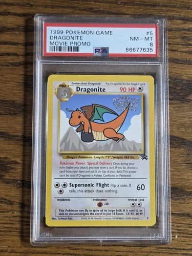 Pokemon Wotc Black Star Promo  #5 Dragonite PSA 8