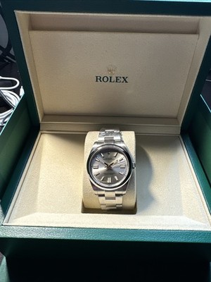 Rolex Oyster Perpetual Silver Men's Watch - 124300