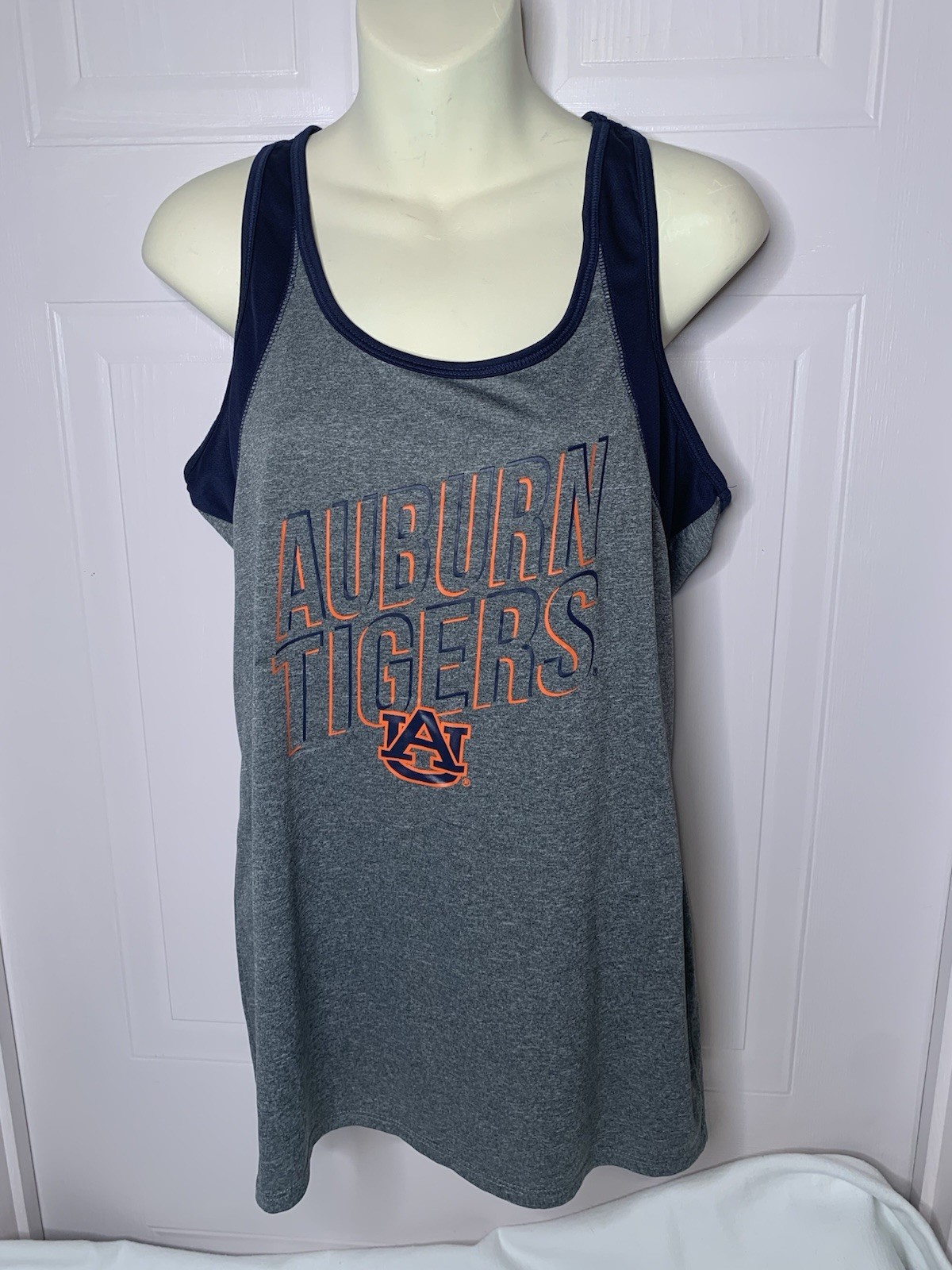 A Knights Apparel Brand Auburn Tigers Rivalry Threads Tank Top Size L Gray Blue