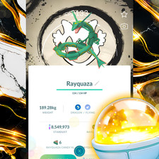 Pokémon Rayquaza BG Go Fest 2026 + Baratija de la Suerte | Tr-de Go