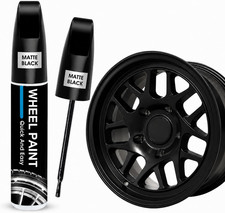 Matte Black Rim Touch Up Paint - Wheel Scratch Repair Kit For Curb Rash Scratc