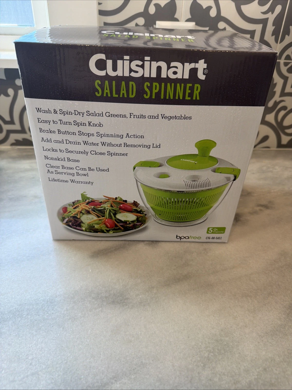 Cuisinart Salad Spinner, Green and White, 5 Quart
Opens in a new window or tab