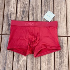 Calvin Klein CK men red nylon microfiber low rise trunk size S