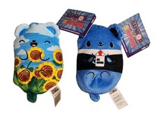 NWT Bears vs Donuts Boss Bear  Sunflower Bear 4" Plush Lot Cepia Blind Bag Toys