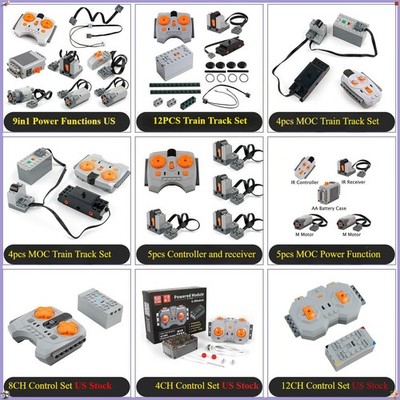 US Remote Control Power Functions Set M Motor & Battery Box for Model Trains MOC