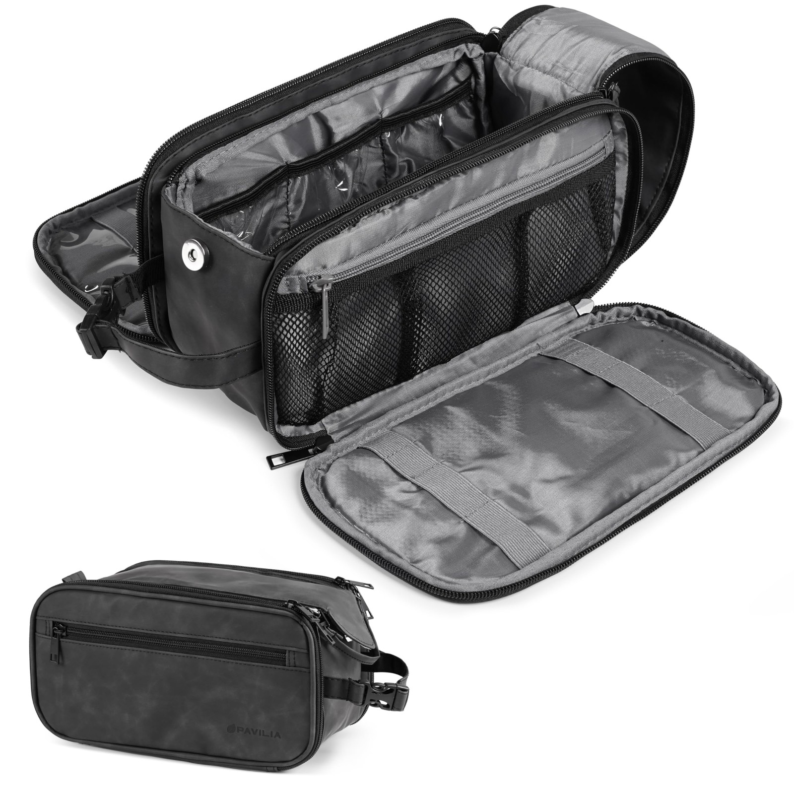 Men's & Women's Travel Toiletry Organizer Bag with Hanging Hook-image