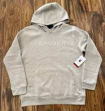 Spyder Women's Hoodie Sweatshirt Size Large Light Brown with Fleece Lining