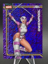 2026 Topps Chrome Marvel GWENPOOL Purple Shimmer Refractor /75 #121