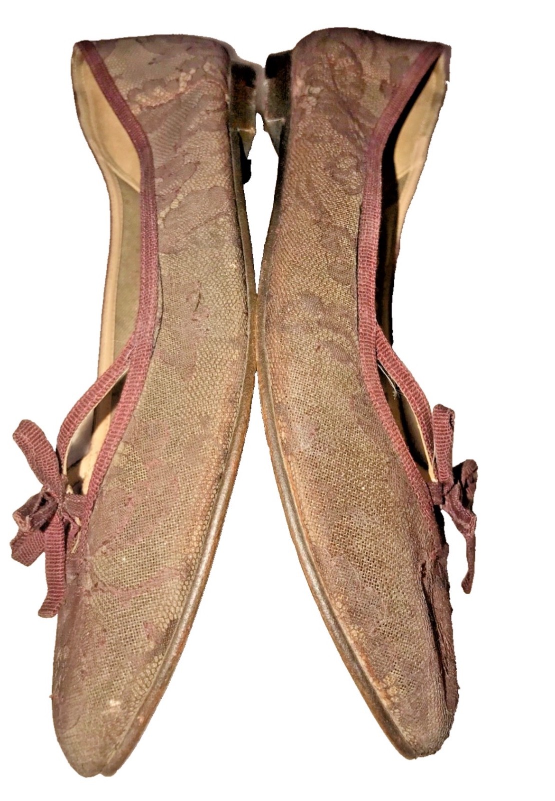 Valentino Garavani  Lace Pattern Ballet Flats - Burgundy Flats, Shoes  SZ 39 thumbnail 8