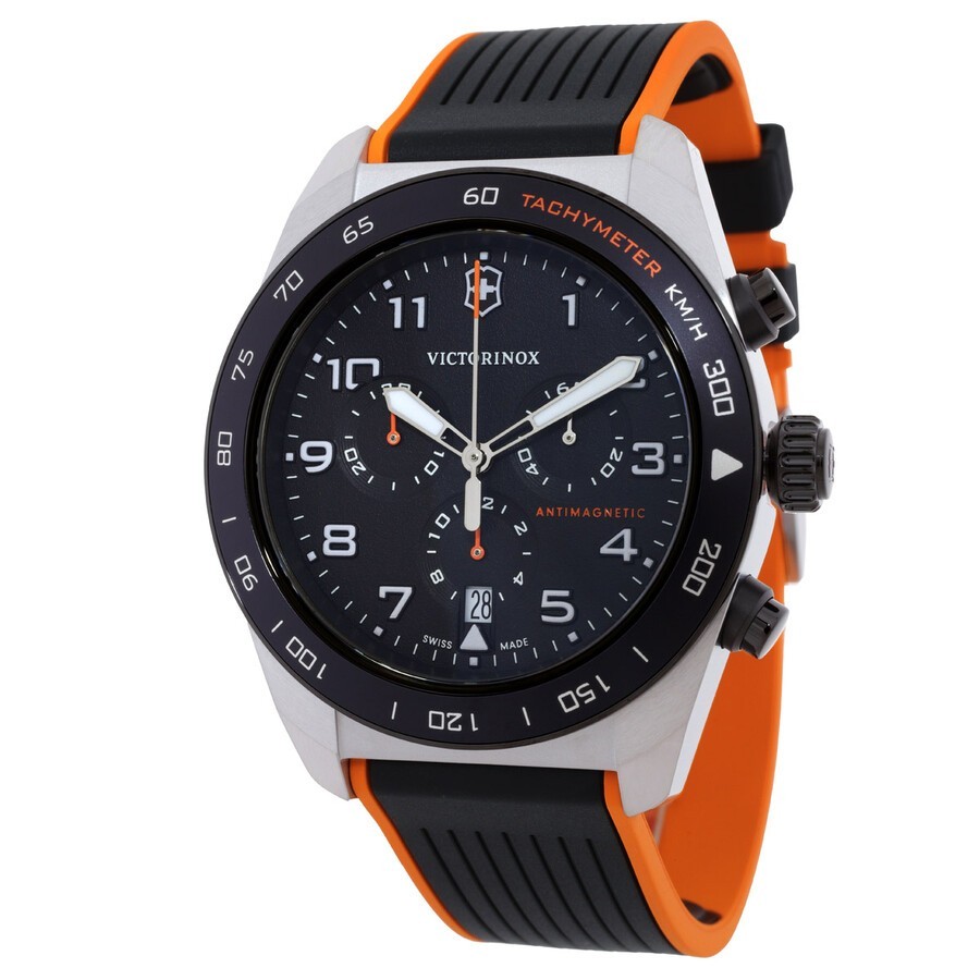 Victorinox Men's Swiss Army Chronograph Quartz Black Dial Watch