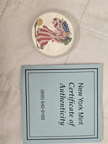 2000 American Silver Eagle Dollar – Full-Color Walking Liberty – .999 Fine