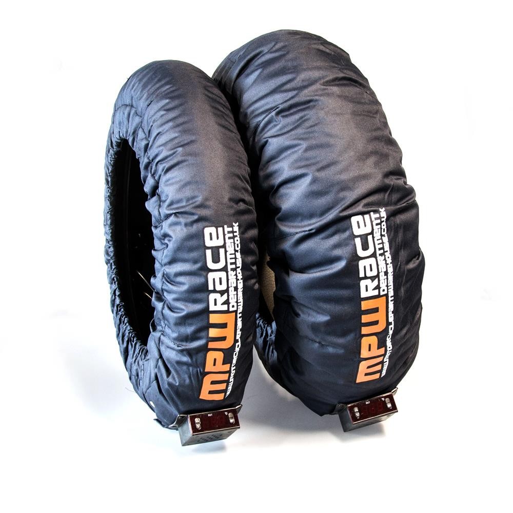 MPW Race Dept Digital Superbike Tyre Warmers 120/180-190 for EU Plug Grey