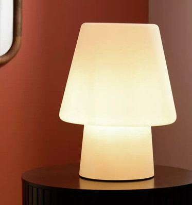 Habitat Flore Glas XL Tischlampe - weiß - NEU in offener Verpackung