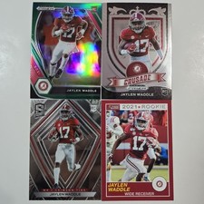 Jaylen Waddle Rookie Lot (4) 2021 Panini Select Green Prizm Select Crusade