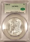 CACG Graded MS 62, 1900-O $1 MS62 Morgan Silver Dollar