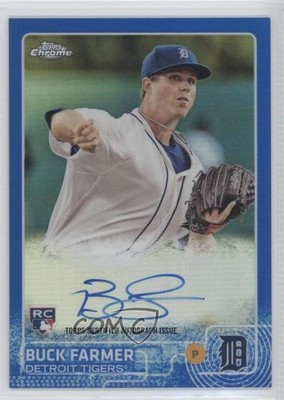 2015 Topps Chrome Rookie Blue Refractor 88/150 Buck Farmer #AR-BFR Auto RC 1u0