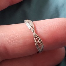 Vintage Sterling Silver Fish Band Ring