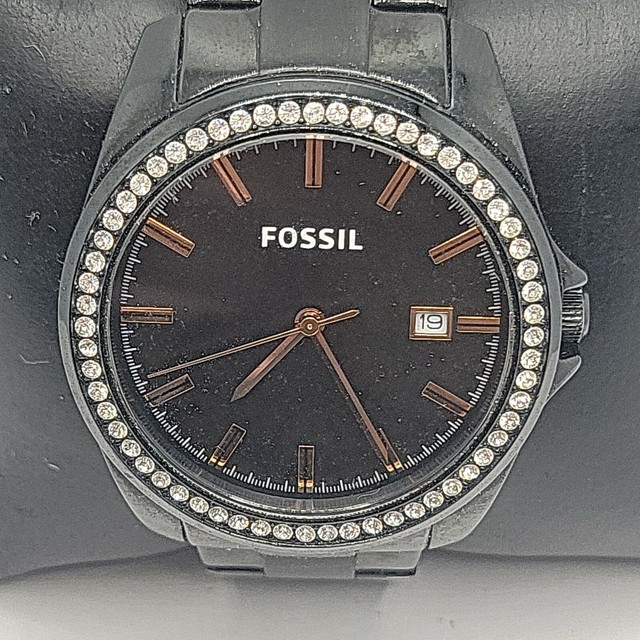 womens black fossil watch