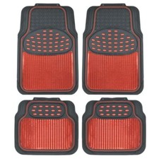 Bdk 2 Tone Black Red Floor Mats For Cars - Metallic Top Finish Car Mats For... Bdk 2 Tone Black Red Floor Mats For Cars - Metallic Top Finish Car Mats For...
