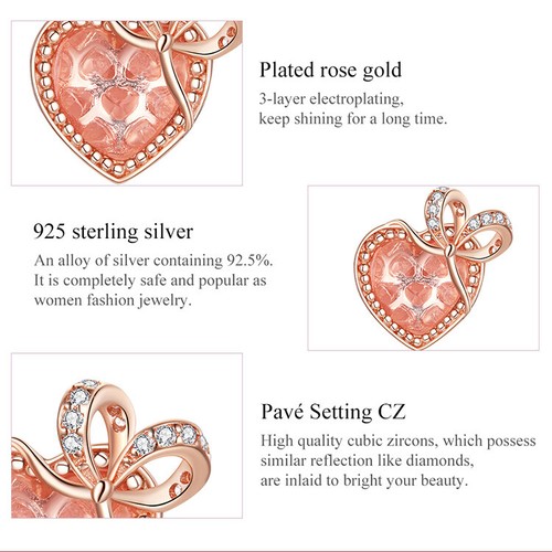 Ciondolo A Forma Di Rosa Di York In Argento Sterling .925 – Charm Singolo Con Anello Di Giunzione, Ideale Per Creare Gioielli Personalizzati - 6