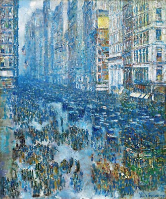Fifth Avenue Painting by Frederick Childe Hassam Reproduction