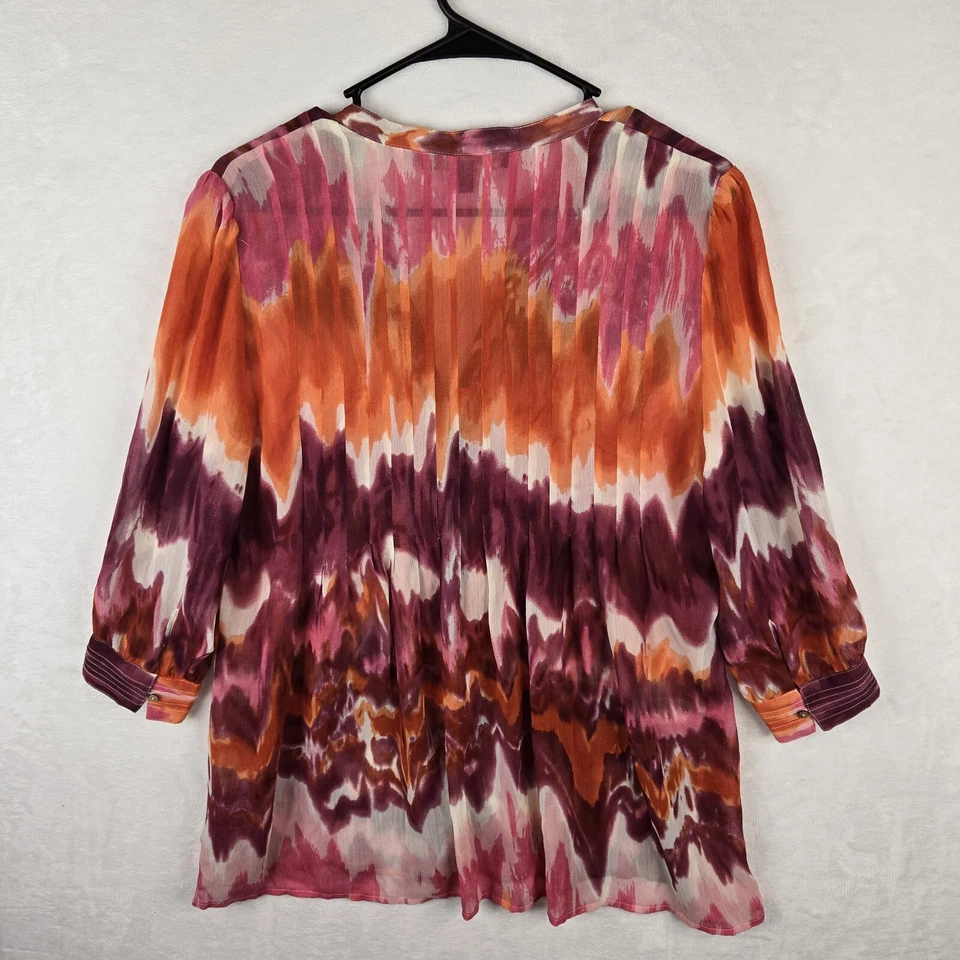 Туника на пуговицах Cynthia Steffe цветной художественный галстук краситель стиль размер XS - Изображение 2 из 4