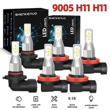 For Toyota Venza 2009-2016 LED Headlight High/Low Fog Light Bulb Kit 6000K