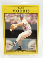 1991 Fleer Update Jack Morris Baseball Card #U-39 Mint FREE SHIPPING