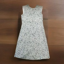 Sz SMALL Tory Burch Valerie Green Floral A Line Dress Sleeveless Jersey Stretch
