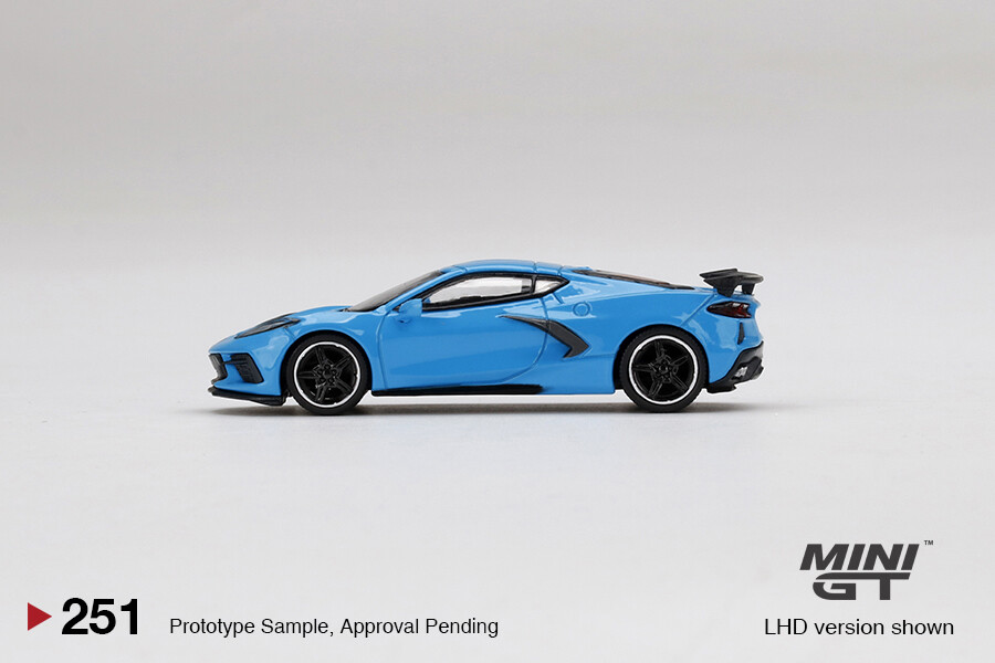 Mini GT 1:64 Chevrolet Corvette C8 Stingray (Rapid Blue Mini GT 1:64 Chevrolet Corvette C8 Stingray (Rapid Blue